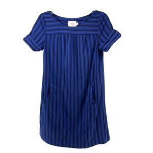 Anthropologie HD in Paris Sz 2 Blue Striped Dress